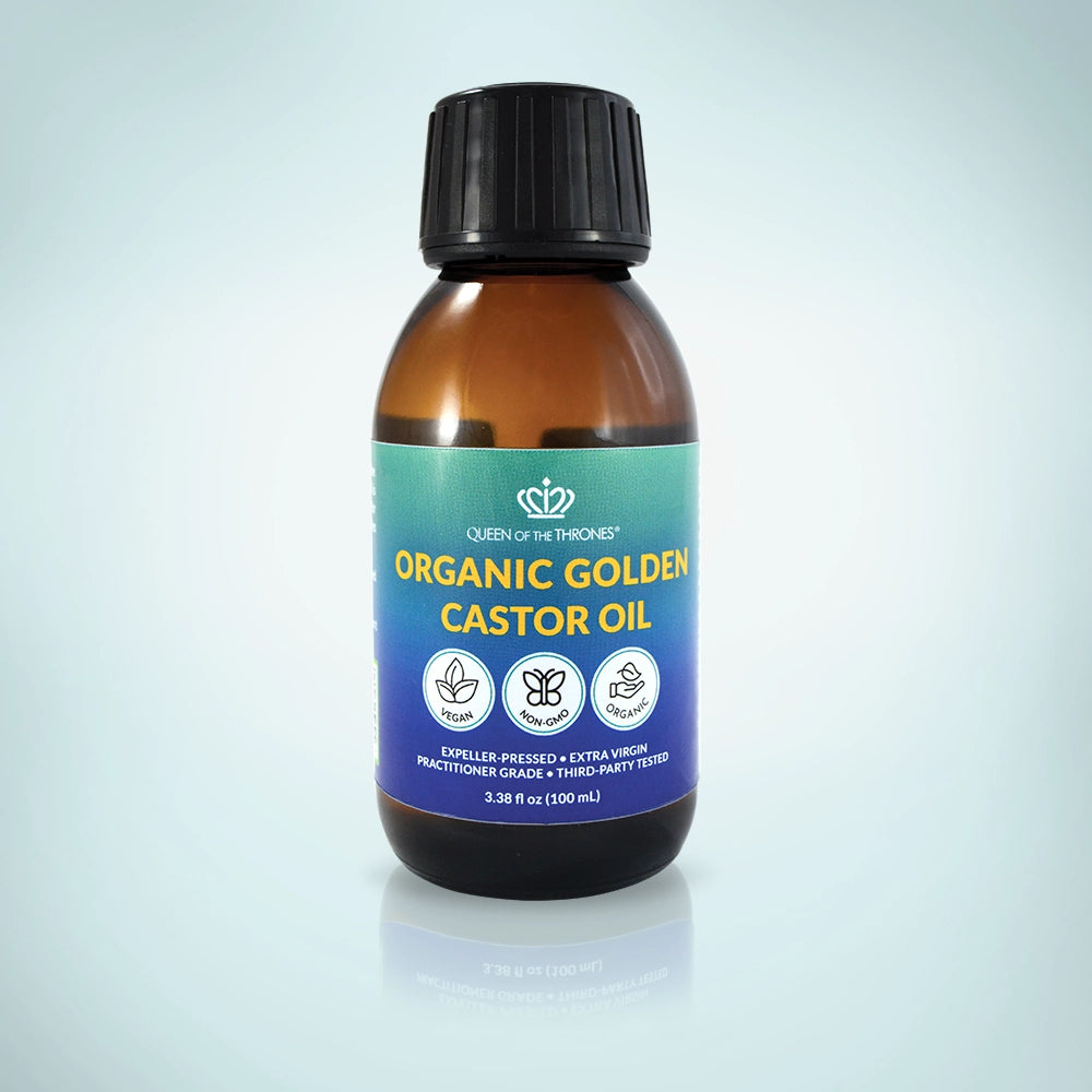 Organic Castor Oil 100mL | 100% Pure, Hexane-Free, Extra Virgin