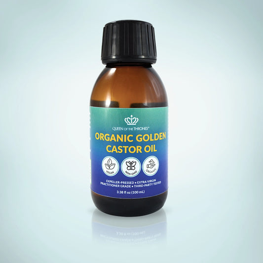 Organic Castor Oil 100mL | 100% Pure, Hexane-Free, Extra Virgin